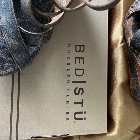 Bed Stu Juliana Wooden Wedge Platform Sandals 9.5 - Picture 11 of 13